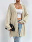 Open Front Dropped Shoulder Slit Cardigan nicholesgifts
