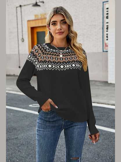 Round Neck Raglan Sleeve Sweater nicholesgifts