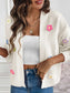 Floral Long Sleeve Open Front Cardigan nicholesgifts