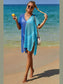 Double Take Openwork Contrast Slit Knit Cover Up nicholesgifts
