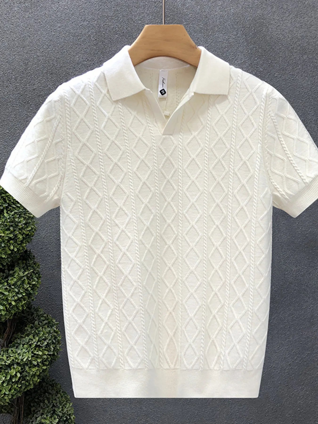 Men's Plus Size Basic style Collared Neck Knit Polo NicholesGifts