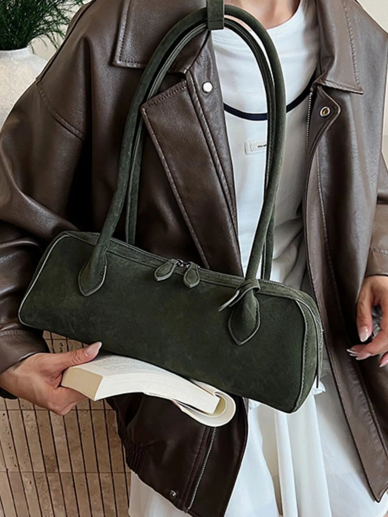 Solid Color Shoulder Bag nicholesgifts