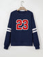 Number 23 Graphic Sweatshirt with Side Stripes nicholesgifts