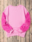Women Valentine’s Day Sequin Heart Long Sleeve Sweatshirt nicholesgifts