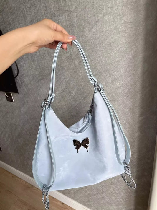 Butterfly Decor Convertible Shoulder Bag nicholesgifts