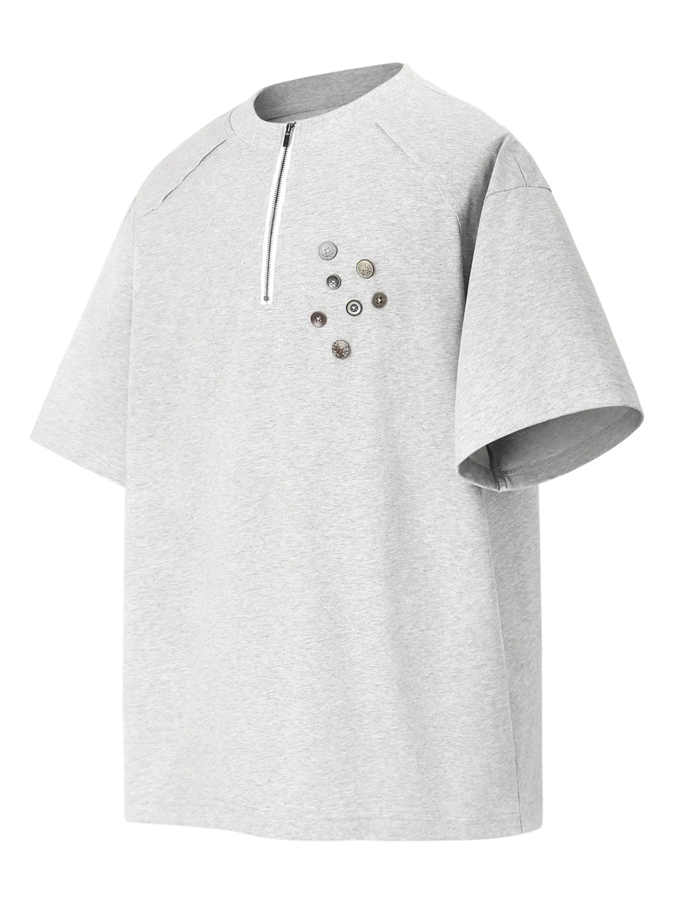 Men's Quarter-Zip Short Sleeve T-Shirt Trendsi