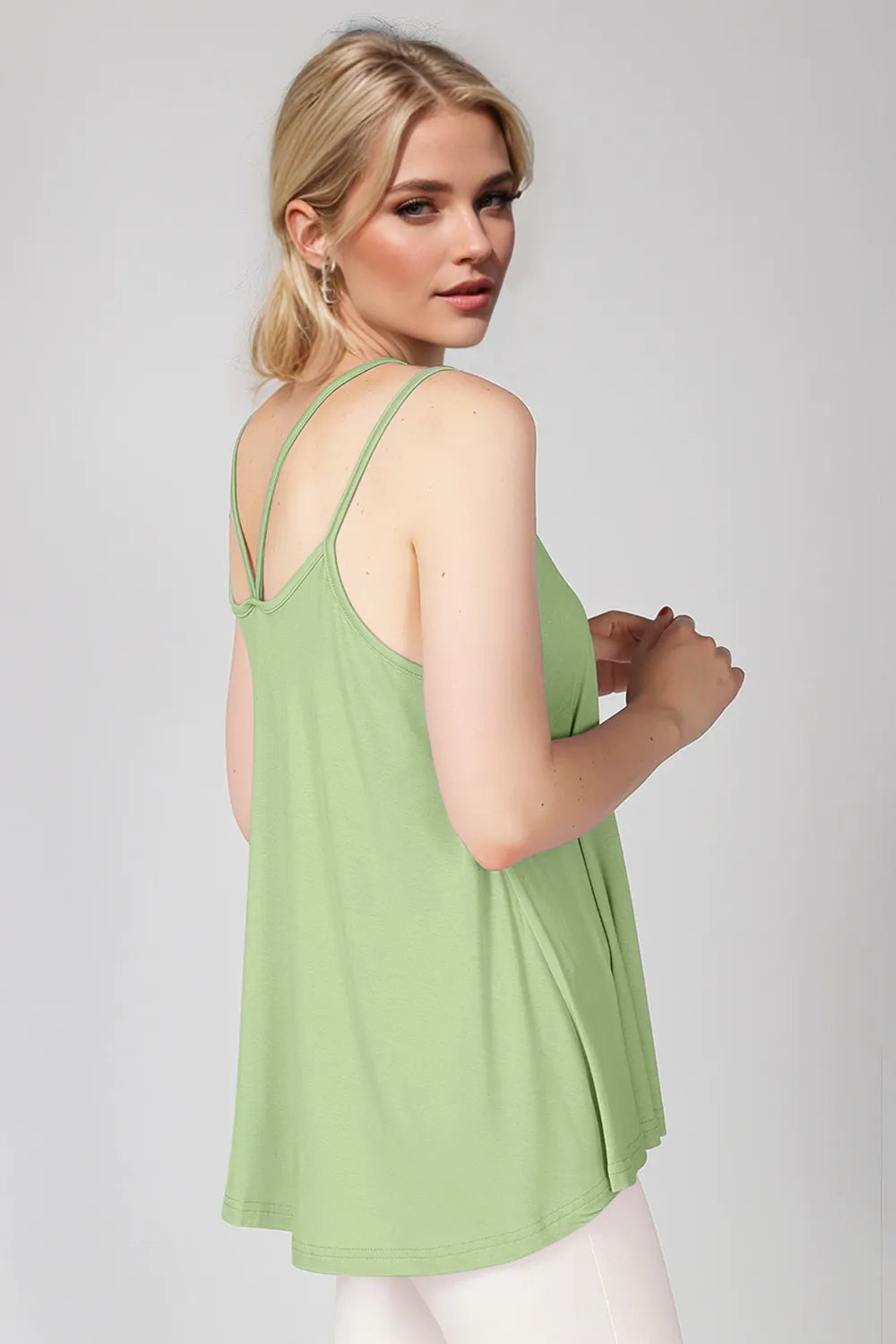 Basic Bae Bamboo Scoop Neck Double Spaghetti Straps Cami NicholesGifts
