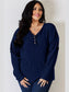Basic Bae Full Size Ribbed Half Button Long Sleeve T-Shirt nicholesgifts