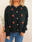 Strawberry Button Up Long Sleeve Cardigan nicholesgifts