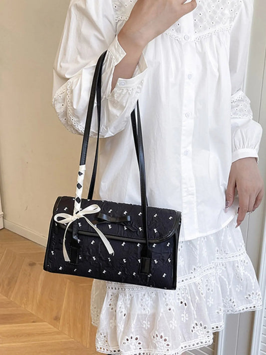 Bow PU Leather Shoulder Bag Trendsi
