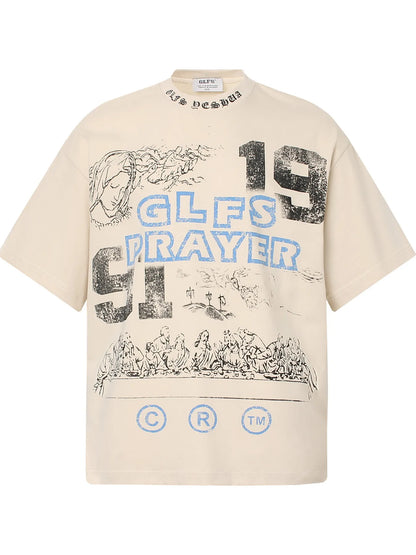 Men's Graphic Round Neck Short Sleeve T-Shirt nicholesgifts