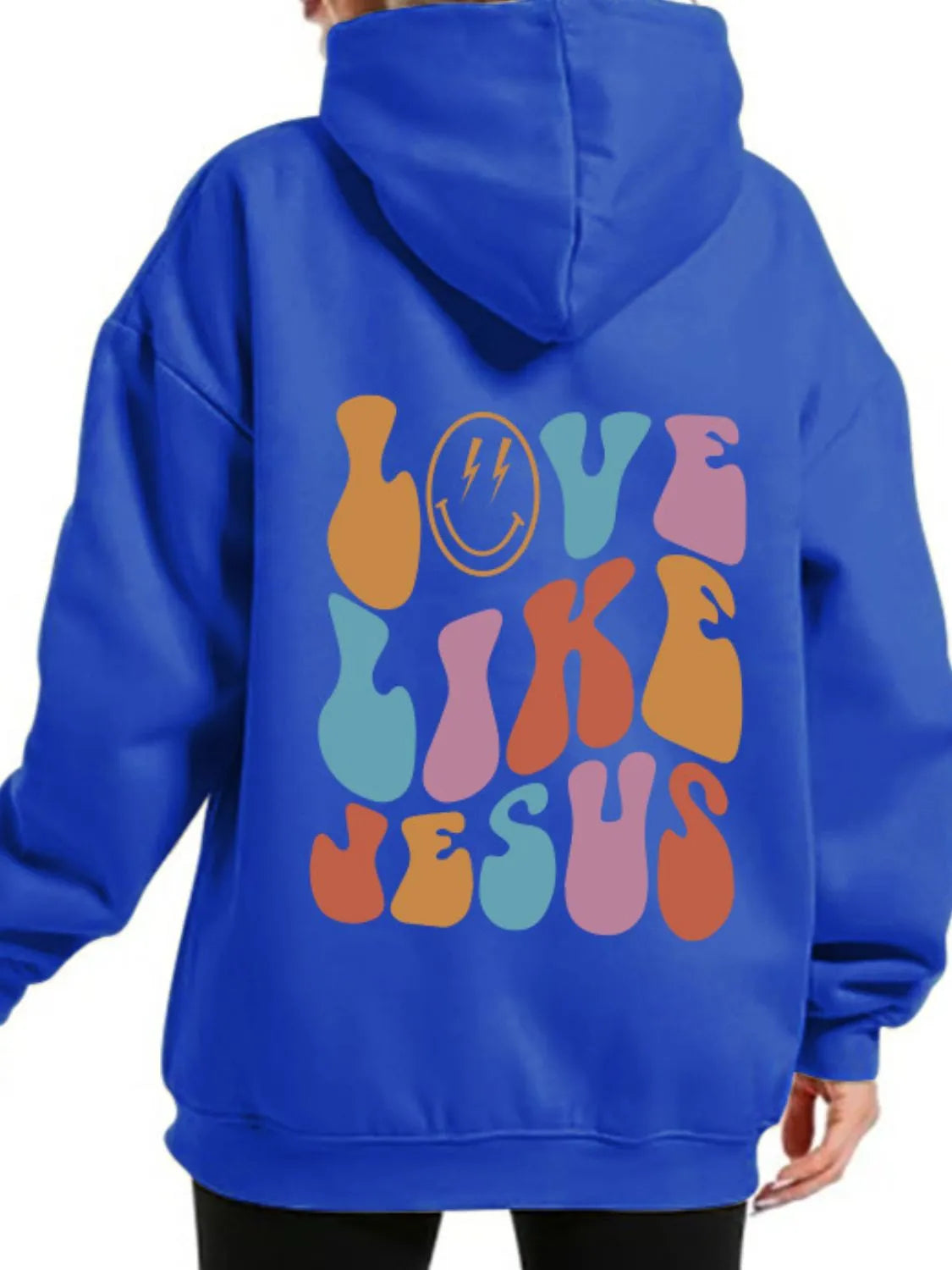 Men's Full Size Letter Graphic Back Long Sleeve Hoodie Plus Size NicholesGifts