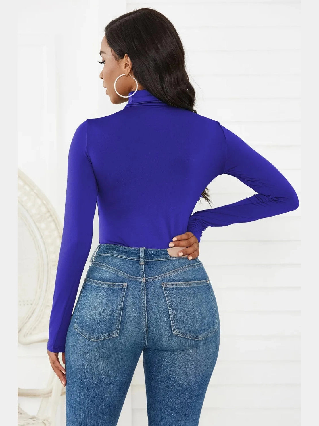 Turtleneck Long Sleeve Bodysuit nicholesgifts