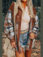 Plaid Button Up Long Sleeve Shacket nicholesgifts
