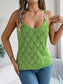 Openwork Scoop Neck Knit Vest nicholesgifts