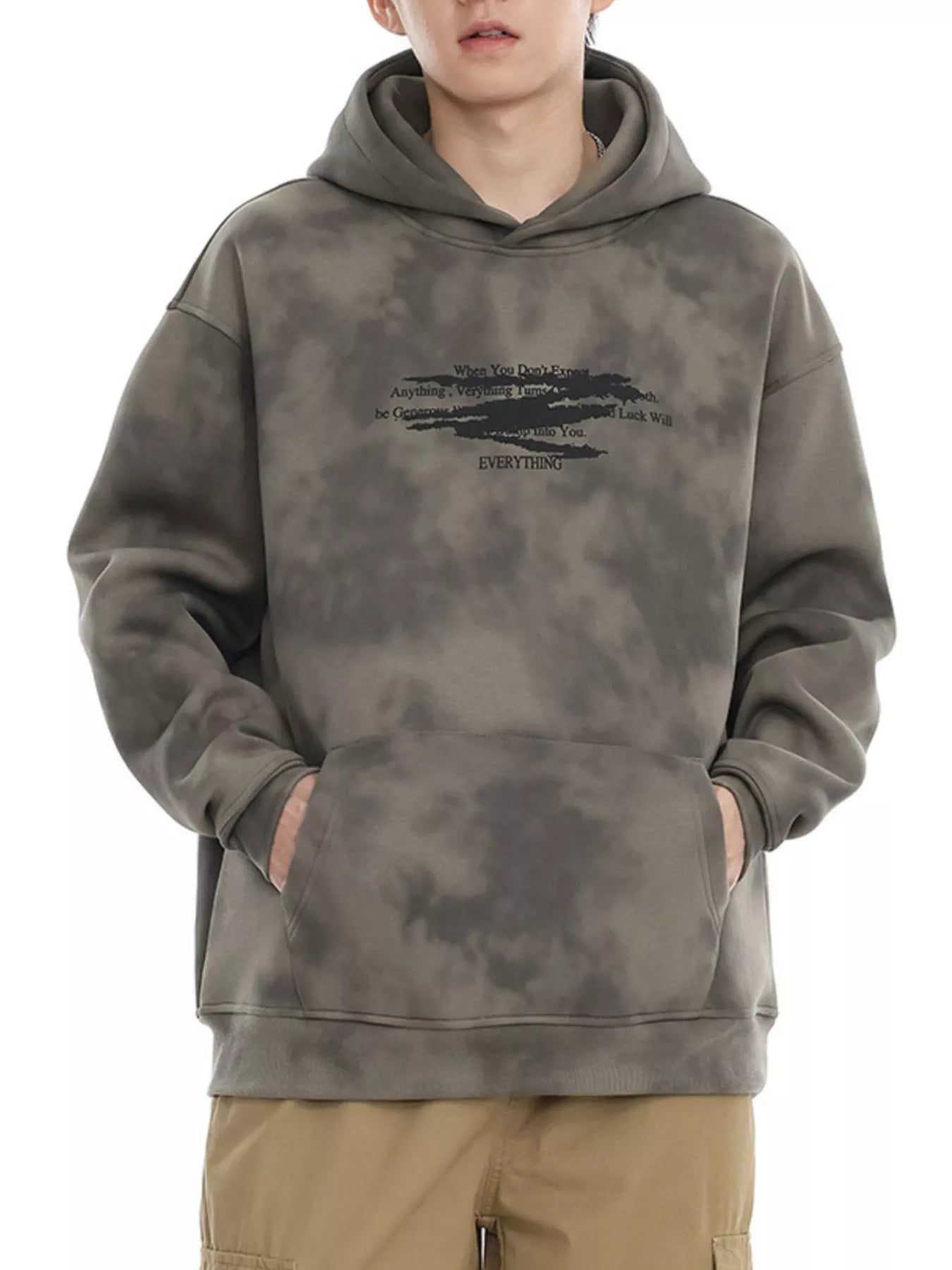 Men's Plus Size Tie-Dye Long Sleeve Hoodie NicholesGifts
