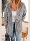 Button Up Collared Neck Long Sleeve Jacket nicholesgifts