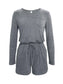 Long Sleeve Drawstring Romper nicholesgifts