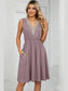 Pocketed V-Neck Wide Strap Dress nicholesgifts