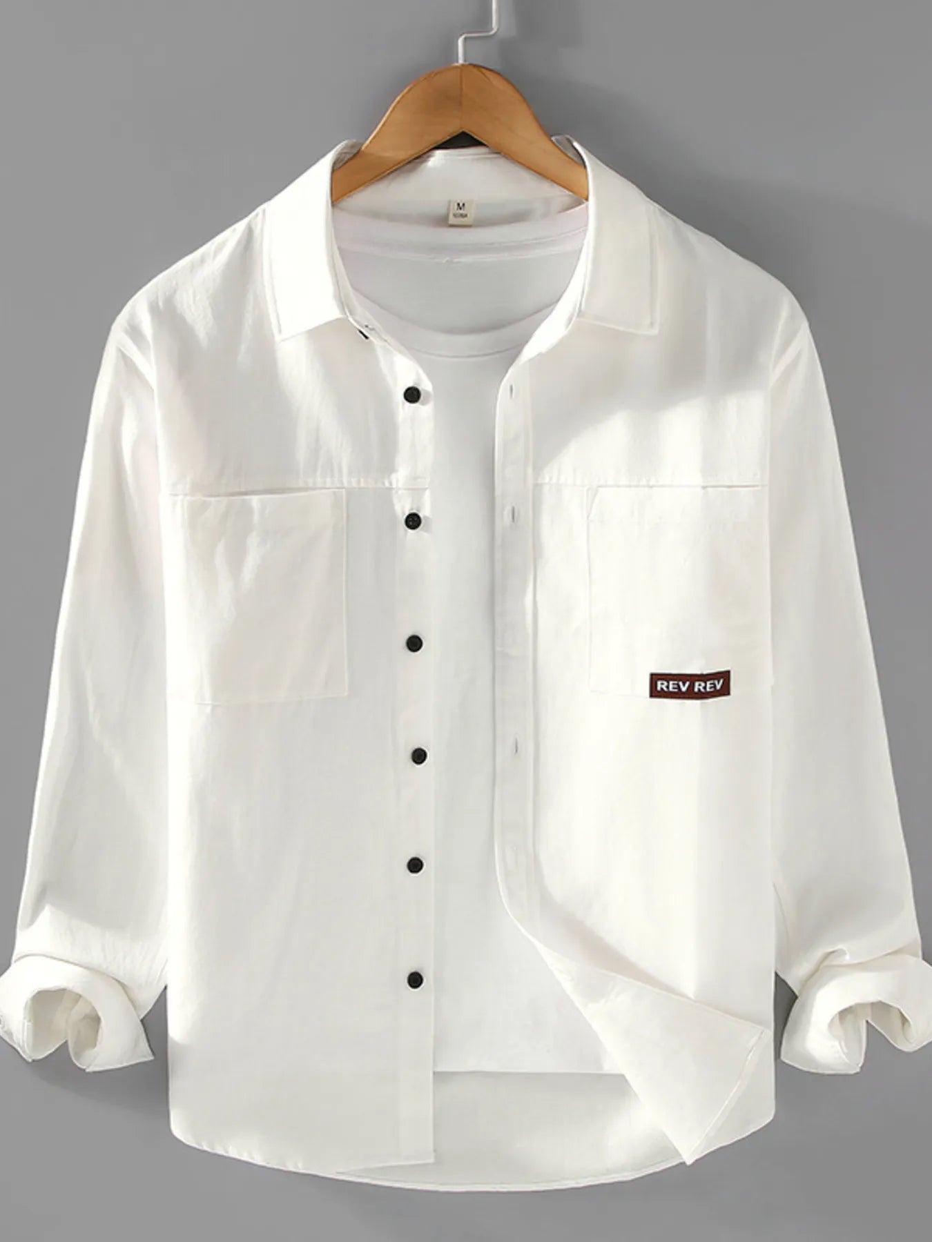 Men's Plus Size Button Up Long Sleeve Shirt nicholesgifts