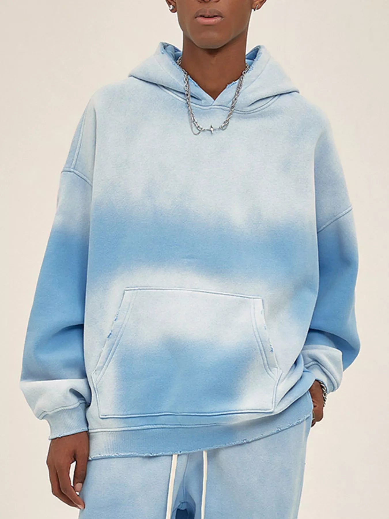 Men's Dropped Shoulder Long Sleeve Hoodie NicholesGifts