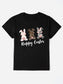 HAPPY EASTER Round Neck Short Sleeve T-Shirt nicholesgifts