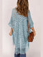 Openwork Open Front Cardigan with Fringes nicholesgifts
