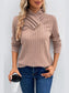 Women Perfee Ribbed Turtleneck Long Sleeve Sweater nicholesgifts