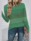 Striped Round Neck Long Sleeve T-Shirt nicholesgifts