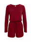 Long Sleeve Drawstring Romper nicholesgifts