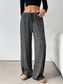 Women Striped Wide Leg Drawstring Pants nicholesgifts