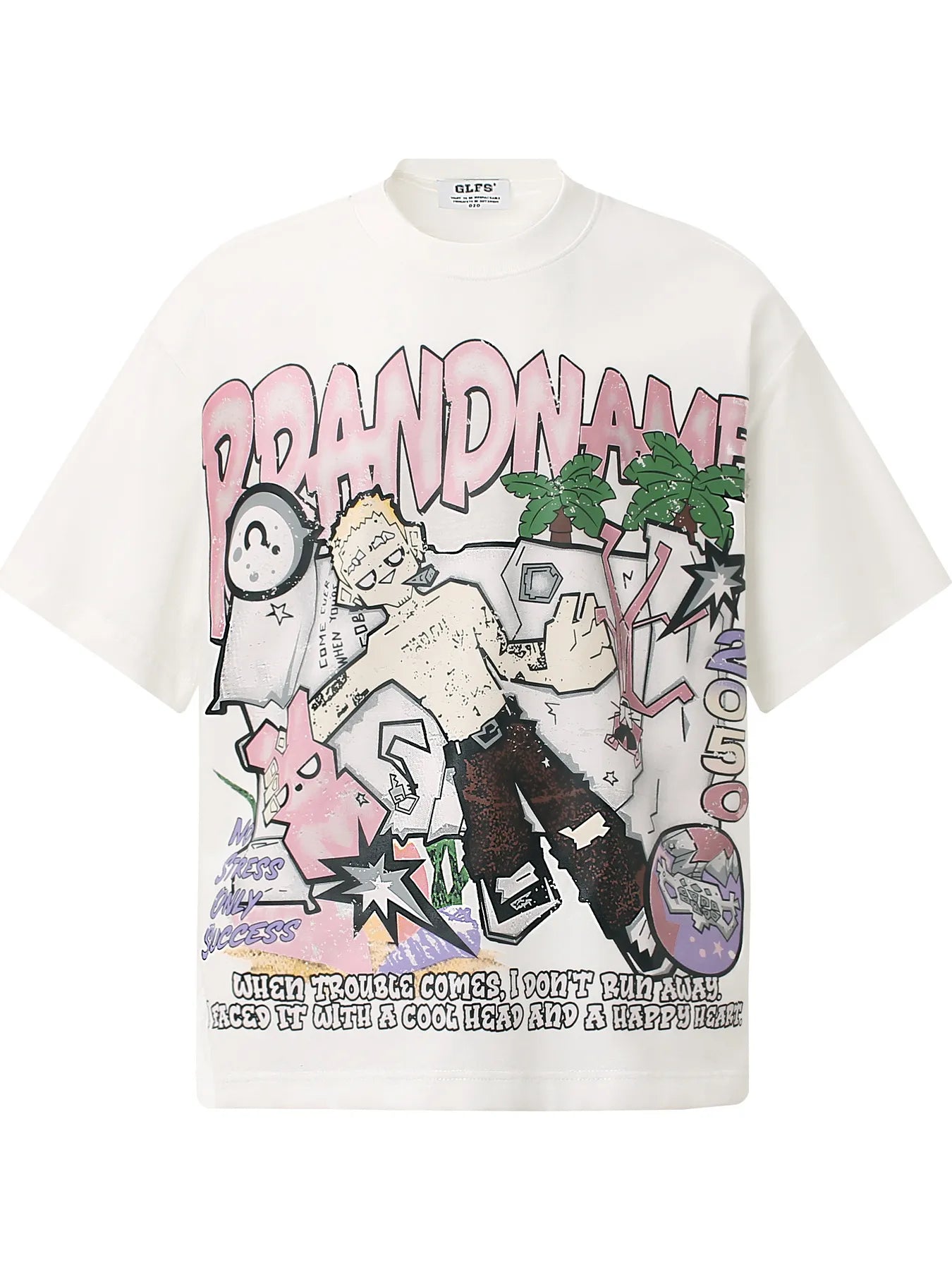 Men's Anime Graphic Oversized T-Shirt Trendsi