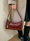 Chain Charm Leather Shoulder Bag nicholesgifts