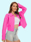 Distressed Distressed Button Up Denim Jacket nicholesgifts