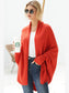 Dolman Sleeve Open Front Ribbed Trim Longline Cardigan nicholesgifts