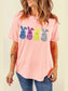 Sequin Bunny Round Neck Short Sleeve T-Shirt nicholesgifts
