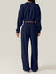 Crisscross Round Neck Top and Drawstring Pants Set nicholesgifts