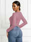 Round Neck Long Sleeve Bodysuit nicholesgifts