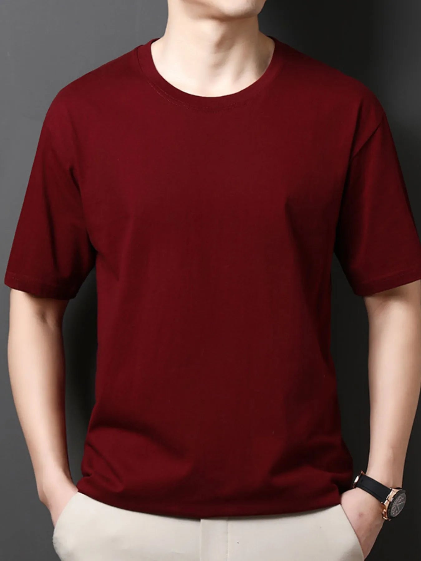 Men's Full Size Round Neck Half Sleeve T-Shirt Plus Size NicholesGifts