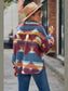 Printed Collared Neck Jacket nicholesgifts
