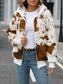 Fuzzy Drawstring Zip Up Hooded Jacket nicholesgifts