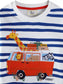 Toddler Boys Striped Animal Adventure Embroidered Sweatshirt nicholesgifts