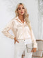 Collared Neck Buttoned Long Sleeve Shirt nicholesgifts