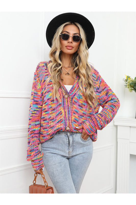 Women V-Neck Long Sleeve Cardigan NicholesGifts
