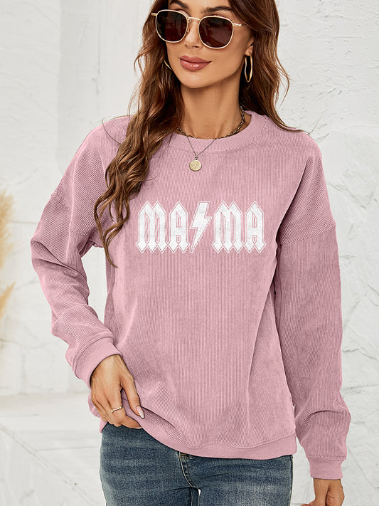 MAMA Graphic Dropped Shoulder Sweatshirt NicholesGifts