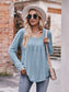 Square Neck Long Sleeve T-Shirt nicholesgifts