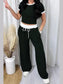 Contrast Trim Round Neck Top and Pants Set nicholesgifts