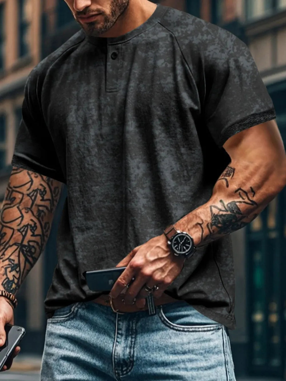 Men's Full Size Round Neck Short Sleeve T-Shirt Plus Size NicholesGifts