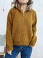 Quarter Zip Ribbed Hem Sweater nicholesgifts