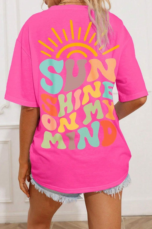 SUN SHINE ON MY MIND Round Neck T-Shirt nicholesgifts